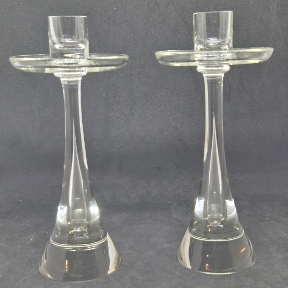 Arabia Finland Vtg Crystal Aurora Heikki Orvola Candle Holders
